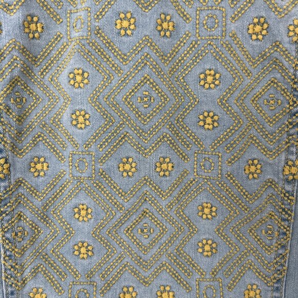 LuLaRoe Jaxon Light Wash Embroidered Denim Jacket (S) - Picture 12 of 15